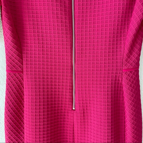 Maggie London Crew Neck Waffle Knit Sheath Dress - Picture 10 of 12